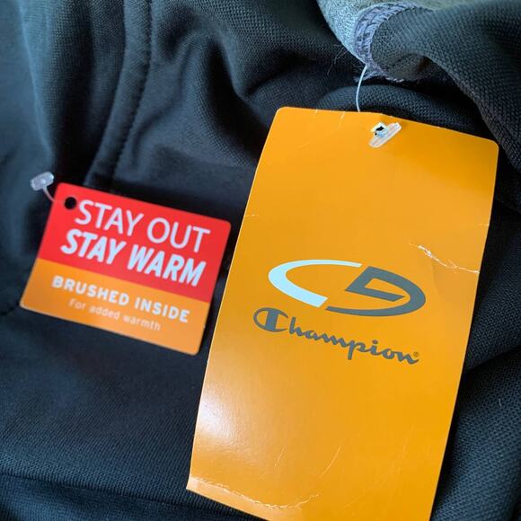 Champion Men's Size M Jacket Hoodie Pullover Duo Dry Turtleneck Thumb holes NEW - Picture 10 of 13